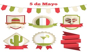 5 Mexico May Festival Party label v